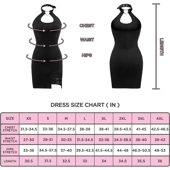 Women Cotton Overall Black Vampy  Collared Bodycon Mini Dress Skirt - Picture 3 of 7